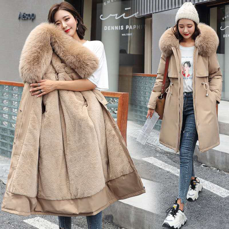 Women's Thick Padded Cotton Winter Coat - Warm Insulated Jacket