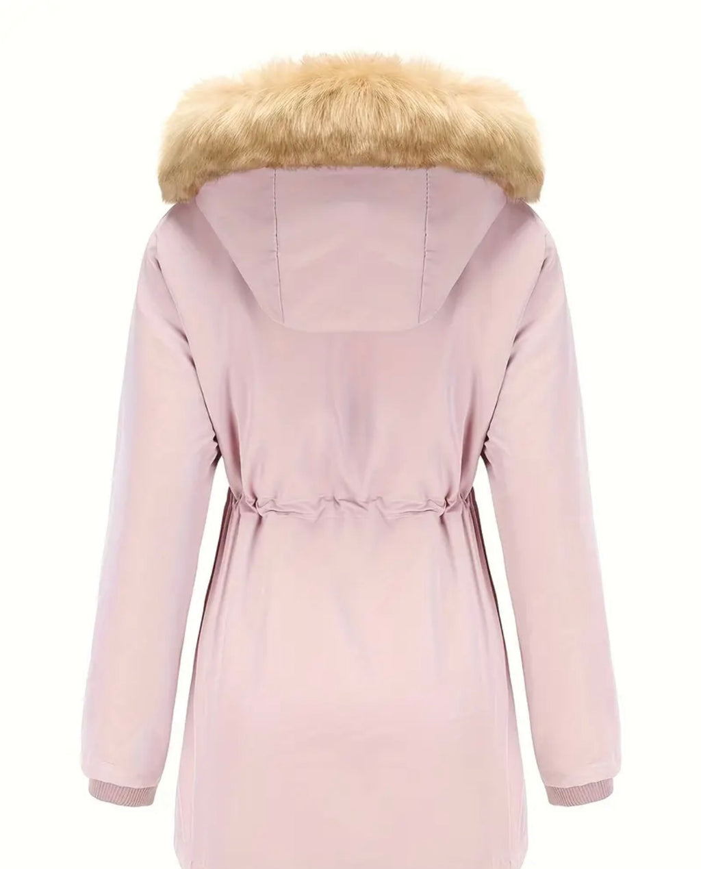 Thick Warm Casual Winter Coat with Ribbed Cuffs for Multiple Occasions