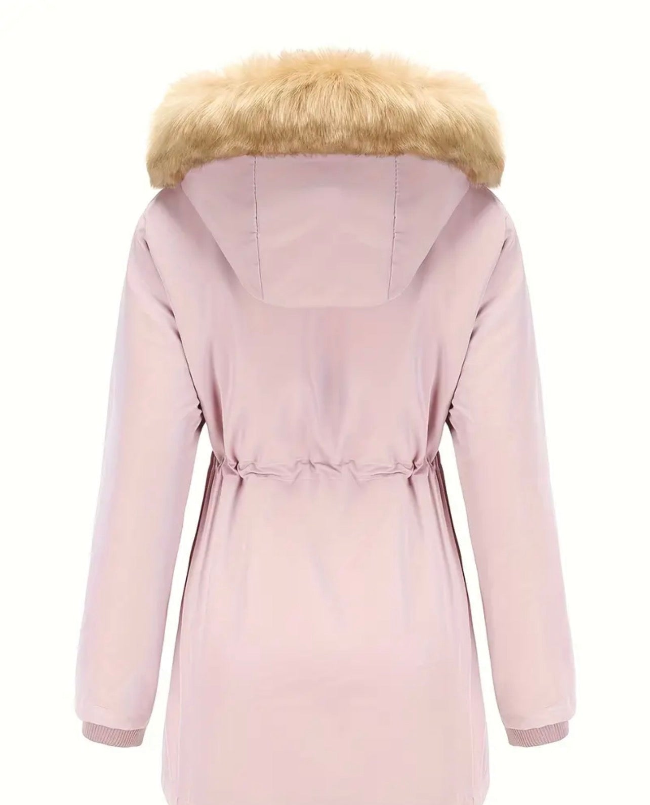 Thick Warm Casual Winter Coat with Ribbed Cuffs for Multiple Occasions