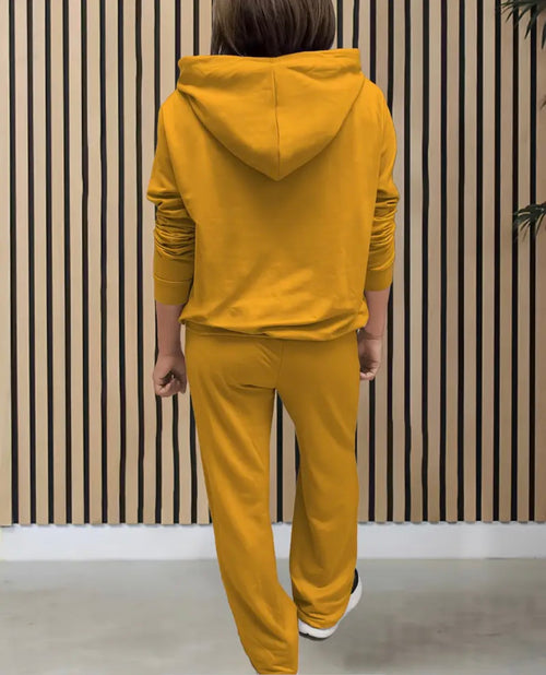 Casual Long Sleeve Hooded Sweatshirt Tracksuit