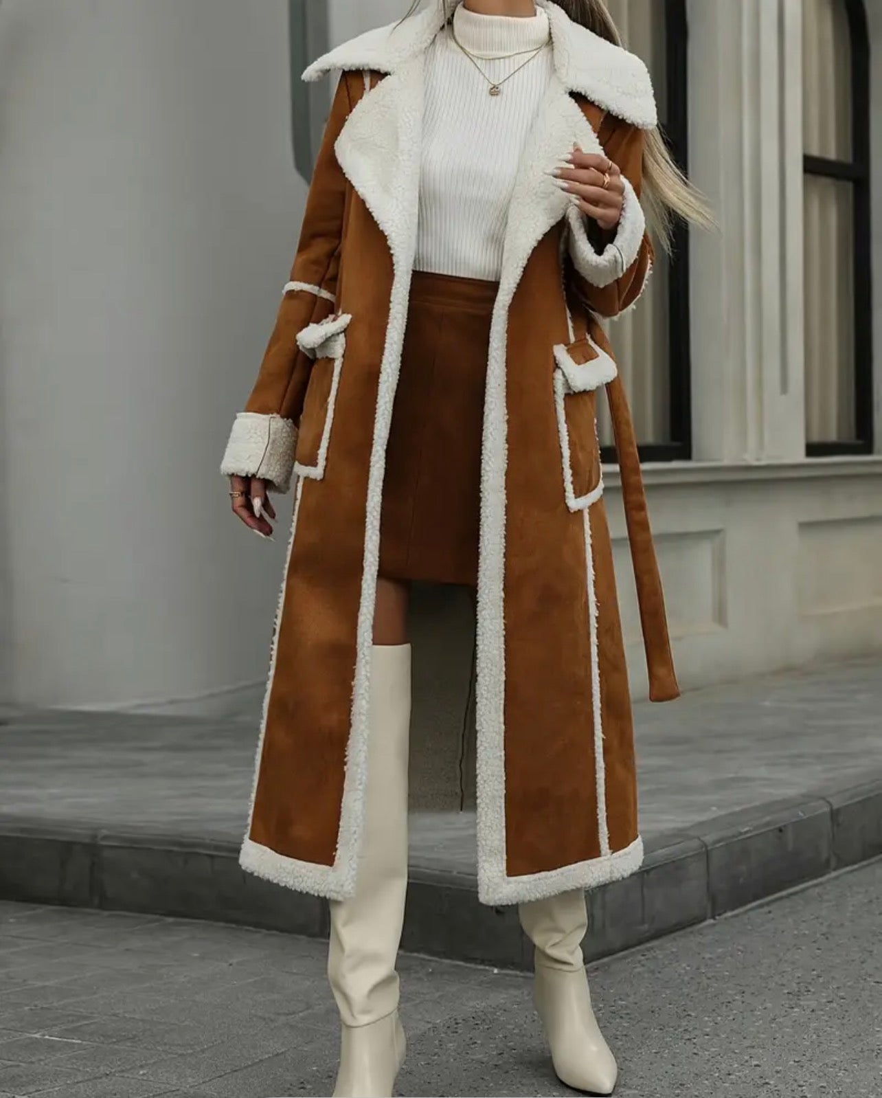 Women's Plush Lined Winter Coat - Formal & Casual Outerwear