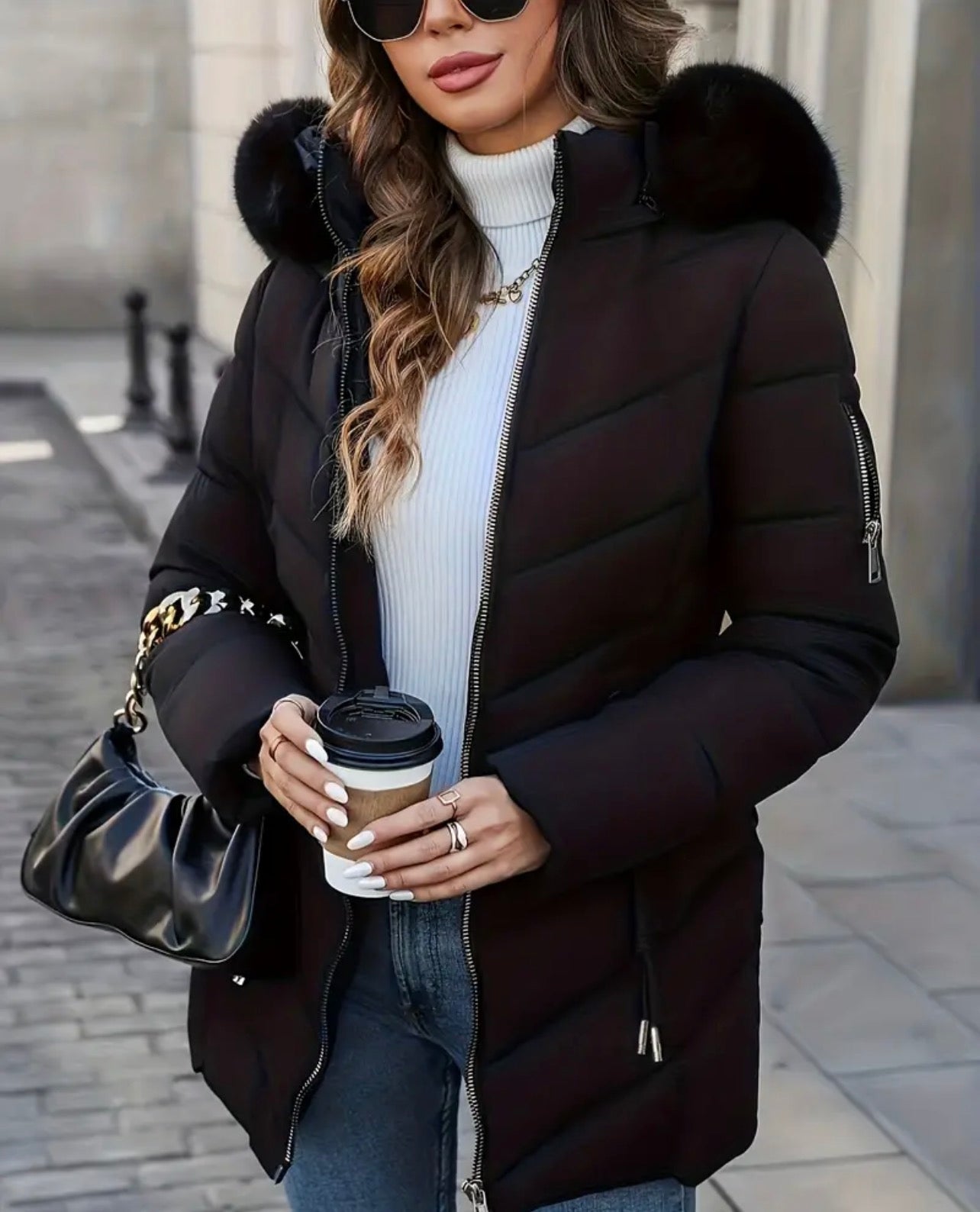 Durable Machine-Washable Elegant Winter Jacket for Women