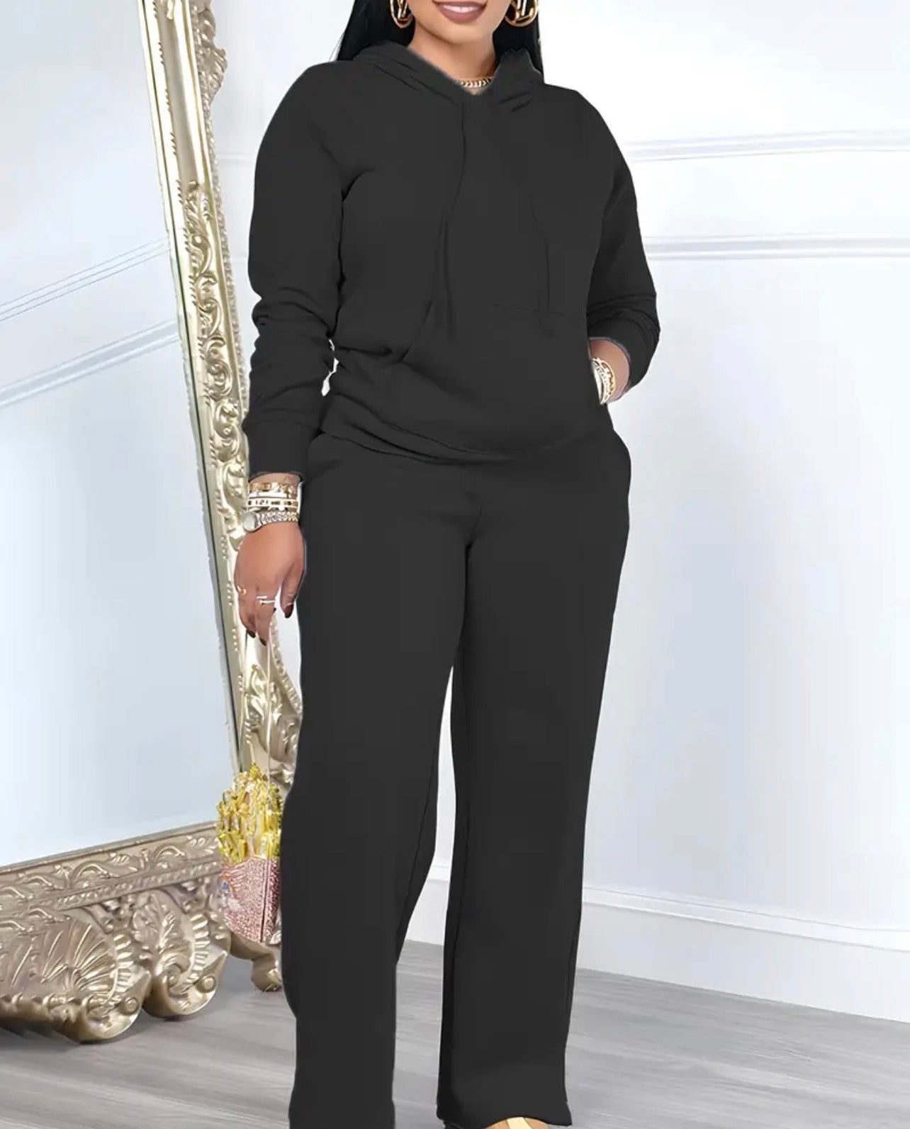 Casual Long Sleeve Hooded Sweatshirt Tracksuit