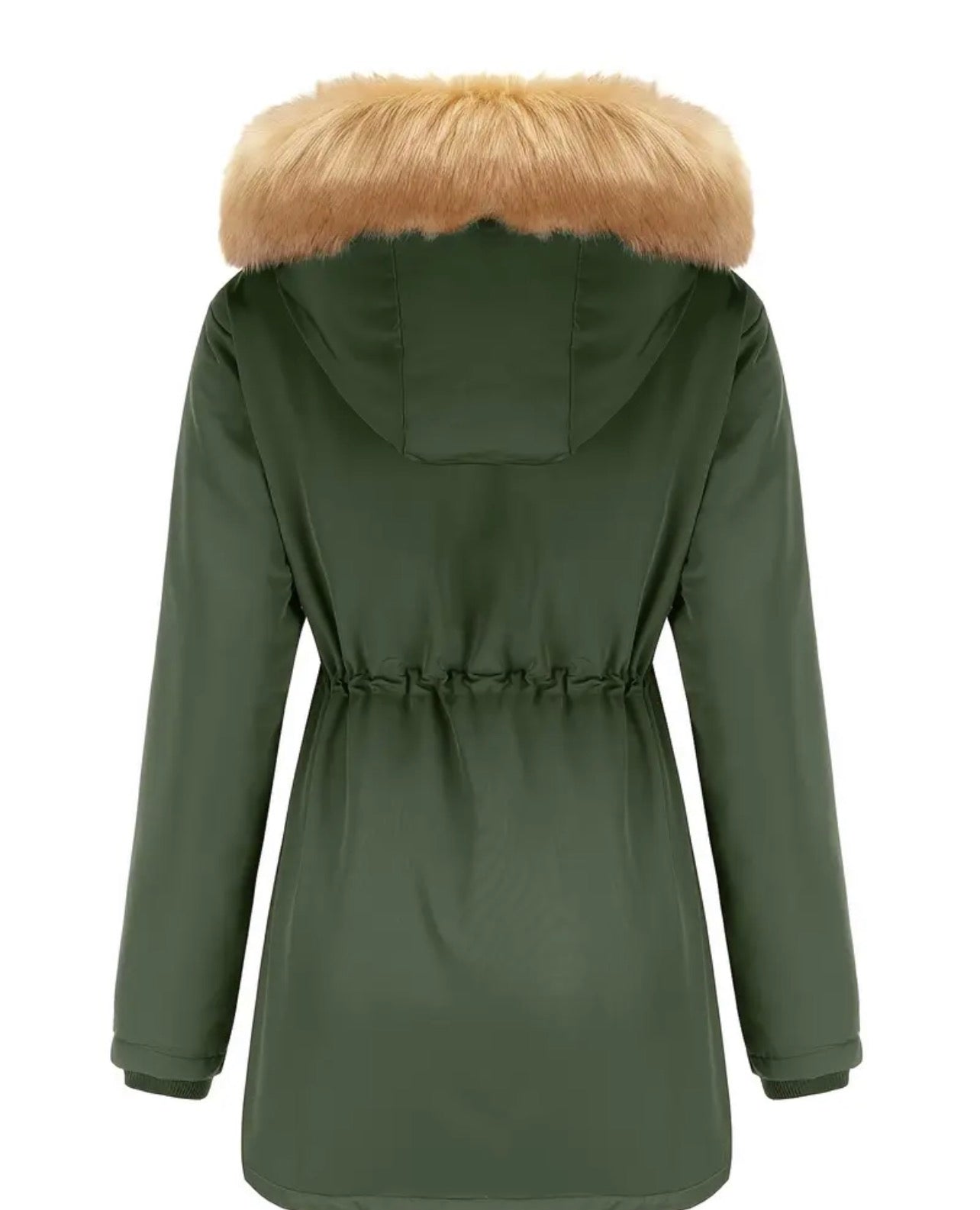 Thick Warm Casual Winter Coat with Ribbed Cuffs for Multiple Occasions