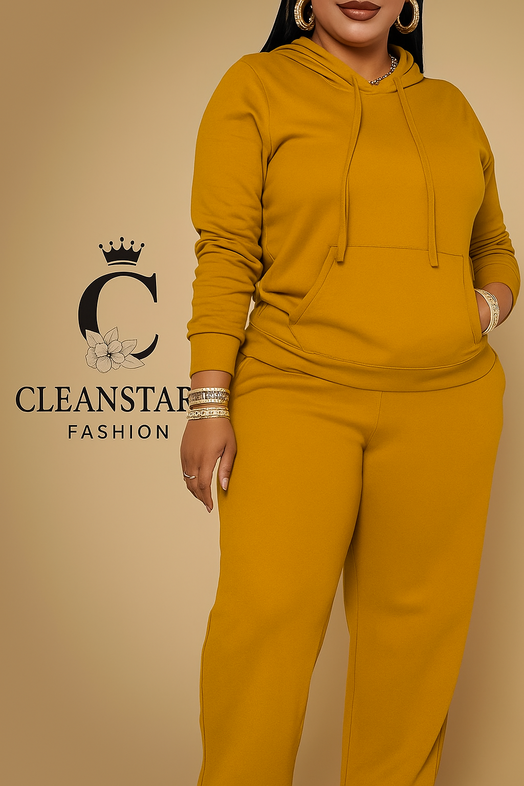 Casual Long Sleeve Hooded Sweatshirt Tracksuit