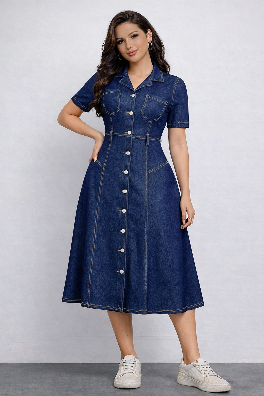 Women’s Chic Short Sleeve Everyday Dress